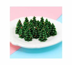 Kraftika 5ks vánoční strom mix pryskyřice miniatury