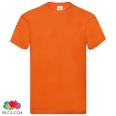 Greatstore Fruit of the Loom Originální trička 5 ks oranžová S bavlna