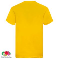 Greatstore Fruit of the Loom Originální trička 5 ks žlutá XL bavlna