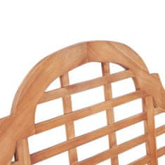 Greatstore Zahradní lavice s krémovou poduškou 120 cm masivní teak