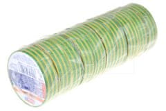 Elektrikářská páska 0.15x15mm / 5m, Žluto zelená 1 ks