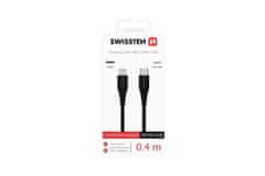 Datový kabel USB-C / micro USB, 0,4 m, Swissten