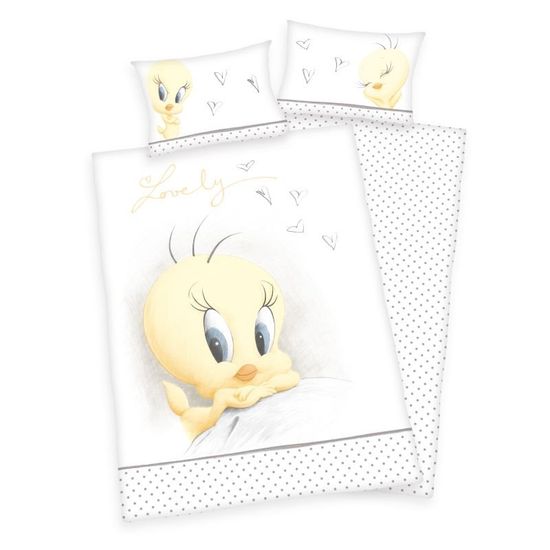 Herding Povlečení do postýlky Looney Tunes Tweety Bio Bavlna Bio Bavlna, 100/135, 40/60 cm