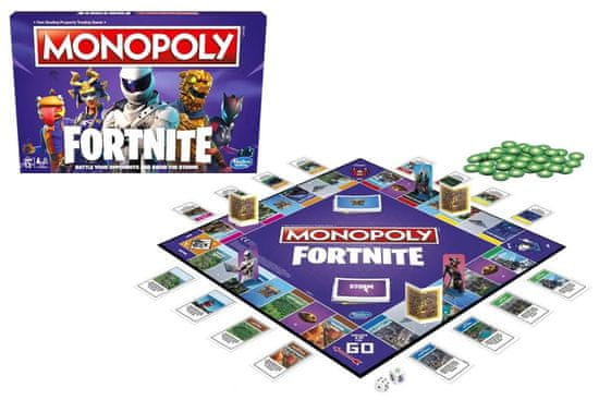 Zaparkorun.cz Desková hra Monopoly, Fortnite, anglická verze, Hasbro