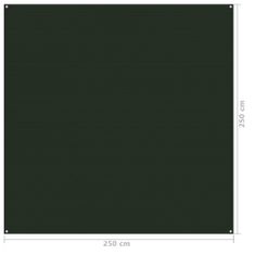 Greatstore Koberec ke stanu 250 x 250 cm tmavě zelený