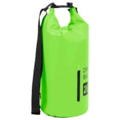 Greatstore Nepromokavý vak se zipem zelený 20 l PVC