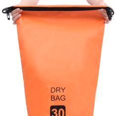 Vidaxl Nepromokavý vak oranžový 30 l PVC