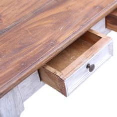 Greatstore Psací stůl se zásuvkami bílý 117x57x57 cm recyklované dřevo