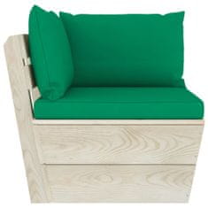 Greatstore 9dílná zahradní sedací souprava z palet + podušky smrkové dřevo