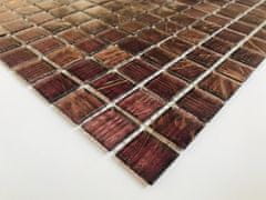 Skleněná mozaika bordó MSG76 327x327 mm
