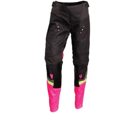 THOR Dámské motokrosové THOR PULSE RACEWEAR REV CHARCOAL/FLUO PINK