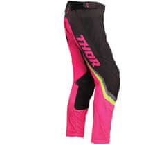 THOR Dámské motokrosové THOR PULSE RACEWEAR REV CHARCOAL/FLUO PINK vel. 5/6