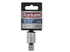 Fortum Hlavice nástrčná (4700700) hlavice nástrčná vnitřní TORX, 1/2&quot;, E 10, L 38mm, 61CrV5