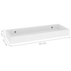 Greatstore Nástěnné police Loggia 4 ks bílé 40 x 15 x 4 cm MDF