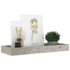 Greatstore Nástěnné police Loggia 4 ks betonově šedé 40 x 15 x 4 cm MDF