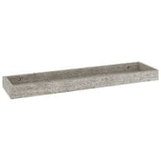 Greatstore Nástěnné police Loggia 4 ks betonově šedé 60 x 15 x 4 cm MDF