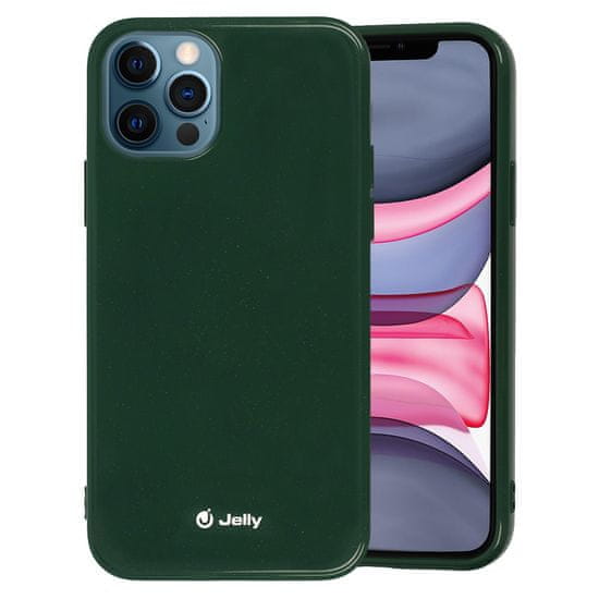 TopQ Kryt Jelly Case pro Iphone 12 Mini tmavě zelený