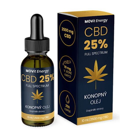 MOVit CBD 25% Full Spectrum konopný olej 10 ml