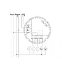 HELTUN HELTUN Touch Panel Switch Quinto (HE-TPS05-CZ), Z-Wave wall switch 5 buttons, Černé sklo Stříbrný rám