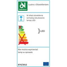 Olsen Spa Zrcadlo s LED osvětlením Houx 120 cm 65 cm