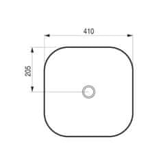 Hopa Umyvadlo SPIGOLO 41 × 41 × 15 cm - na desku