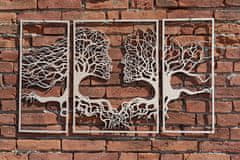 MAJA DESIGN Dřevěný obraz trojdílný - stromový MUŽ a ŽENA