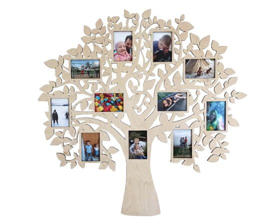 MAJA DESIGN Dřevěný strom s fotorámečky BUSHY pro 11 fotografií