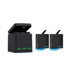 TELESIN 3-slot charger box nabíječka na GoPro Hero 8 + 2 batérie