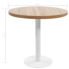 Greatstore Bistro stolek světle hnědý 80 cm MDF