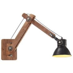 Greatstore Nástěnná lampa industriální styl černá kulatá E27