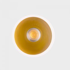 KOHL LIGHTING KOHL-Lighting NOON zapuštěné svítidlo s rámečkem pr.93 mm bílá-zlatá 38° 10 W CRI >80 2700K DALI