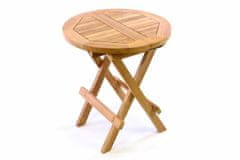 shumee Divero dětský odkládací sklopný stolek z teakového dřeva