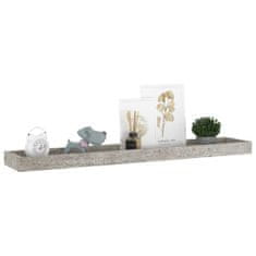 Greatstore Nástěnné police Loggia 2 ks betonově šedé 80 x 15 x 4 cm MDF