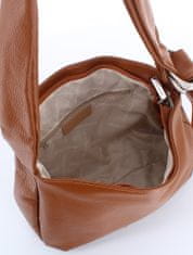 Marina Galanti kožená kabelka přes rameno - hobo bag - světle hnědá