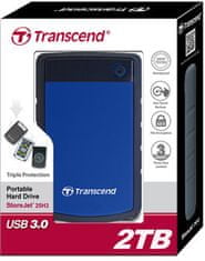 Transcend StoreJet 25H3B - 2TB, modrá (TS2TSJ25H3B)