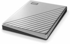 Western Digital WD My Passport Ultra - 1TB, stříbrná (WDBC3C0010BSL-WESN)