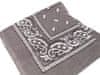 Šátek Paisley - 43616, tmavě šedý, 55x55 cm