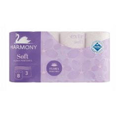 Harmony Toaletní papír 3-vrstvý Soft FLORA Parfumes bílý, návin 16,8 m (8 ks)