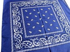 Šátek Paisley bandana - 43610, modrá, 55x55 cm