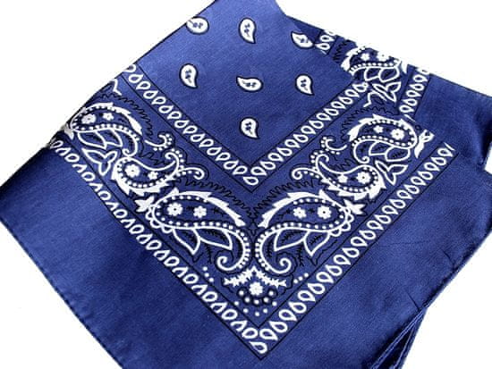 Motohadry.com Šátek Paisley bandana - 43610, modrá, 55x55 cm