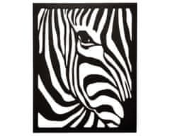 MAJA DESIGN Dřevěný obraz - ZEBRA - černý, 40 x 50 cm