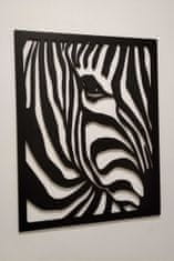 MAJA DESIGN Dřevěný obraz - ZEBRA - černý, 40 x 50 cm