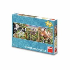 Dino Puzzle farma na panoramě