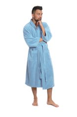 Interkontakt Pánský župan model KIMONO 06 Light Blue Velikost županu S