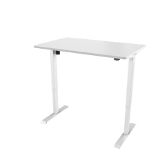 Delso Elektrický výškově nastavitelný stůl ADJUSTER 120x80cm, bílá podnož, bílá deska