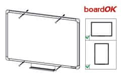 VISION Bílá keramická tabule boardOK 120x90 - hnědá