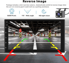 Essgoo RDS Univerzální Android Autorádio s Kamerou, Android 12.0, WIFI GPS USB, Android rádio s GPS navigací, Handsfree Bluetooth, USB