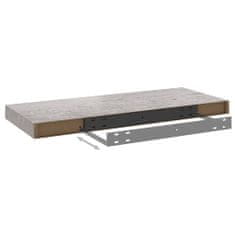 Greatstore Plovoucí nástěnné police 4 ks betonově šedé 60 x 23,5 x 3,8 cm MDF