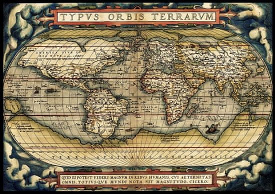 Art puzzle Puzzle Mapa světa 1570