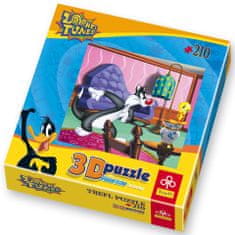 Puzzle Looney Tunes - v pokoji - PUZZLE s 3D efektem